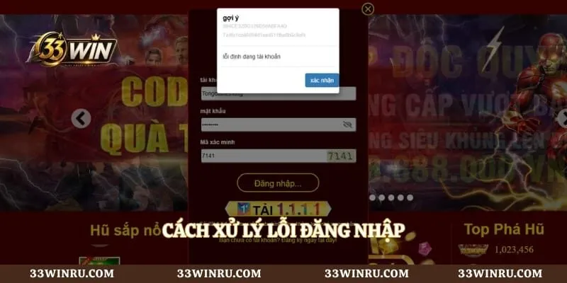 Cách xử lý lỗi đăng nhập