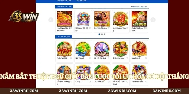 Nắm bắt thuật ngữ giúp dân cược tối ưu hóa cơ hội thắng