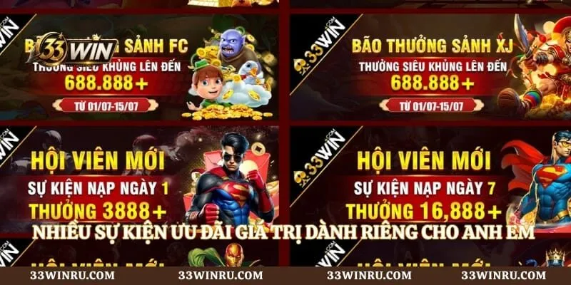 Nhiều sự kiện ưu đãi giá trị dành riêng cho anh em cược thủ