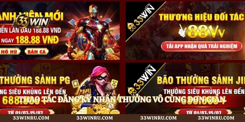 Thao tác đăng ký nhận thưởng vô cùng đơn giản 